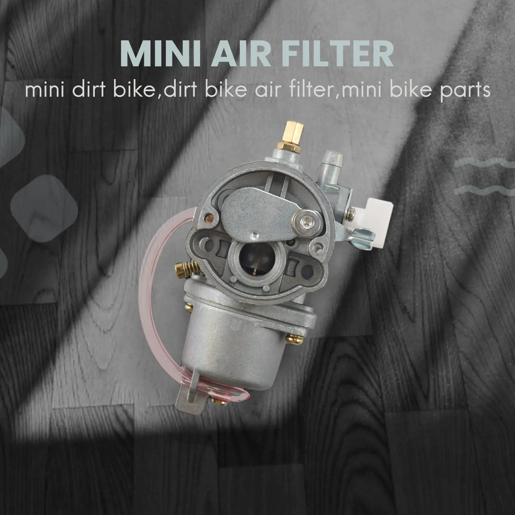 DT42-Carburetor Carb Carby + Air Filter + Stack For 2 Stroke 47Cc 49Cc Engine Parts Mini Moto Kids Atv Quad Dirt Pocket Bike Min