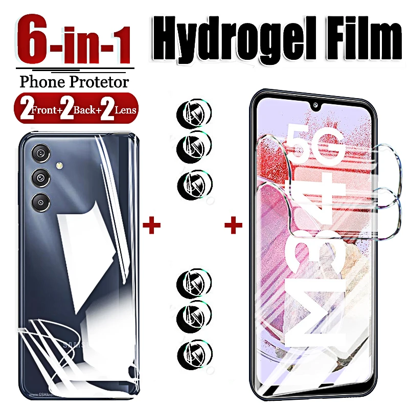 For Samsung Galaxy M34 5G Screen Protector Hydrogel Film for Samsung M54 M14 M04 5G Camera Lens Soft Tempered Glass M53 M23 M13