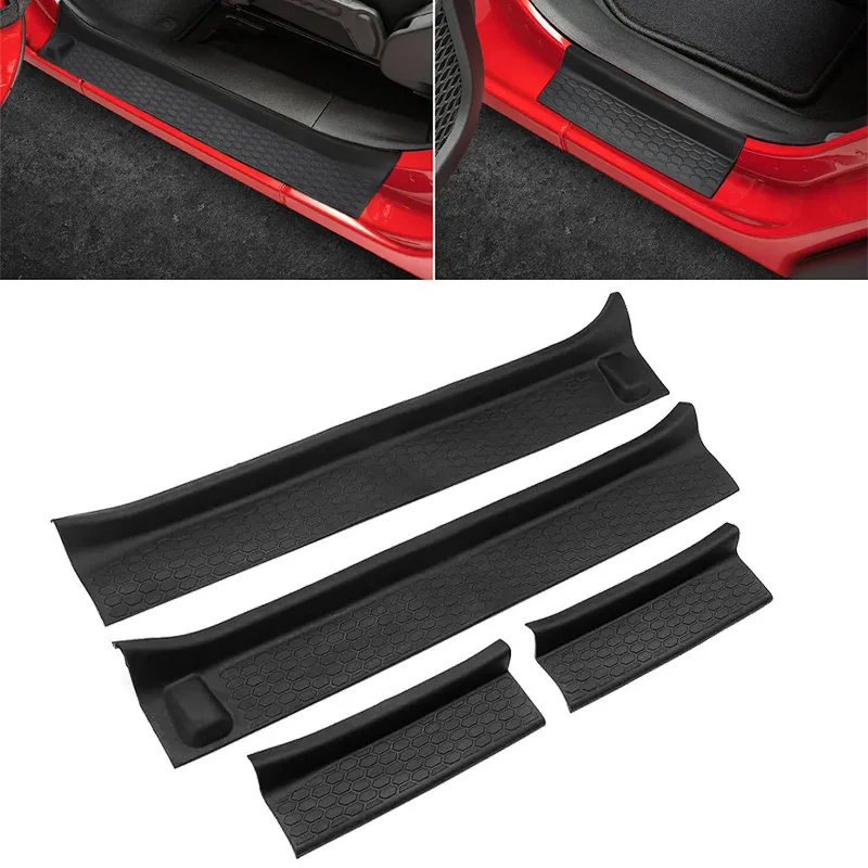 

4Pcs Car Door Sill Guards Kit Threshold Protection for Jeep Wrangler Jl Jlu 2018-2025/for Jeep Gladiator Jt 2020-2022