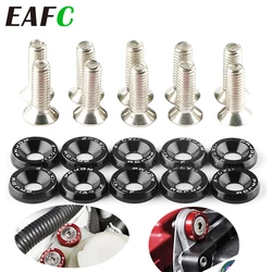 EAFC Car Modification Hex Fasteners 10 Pack M6 JDM Fender Washer Bumper Engine Concave Screws Fender Washer License Plate Bolts