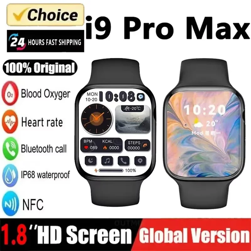 New Original SmartWatch for Men I9 Pro Max Series 9 Phone Call Custom Watch Face Sport Waterproof Women Gift Wearable