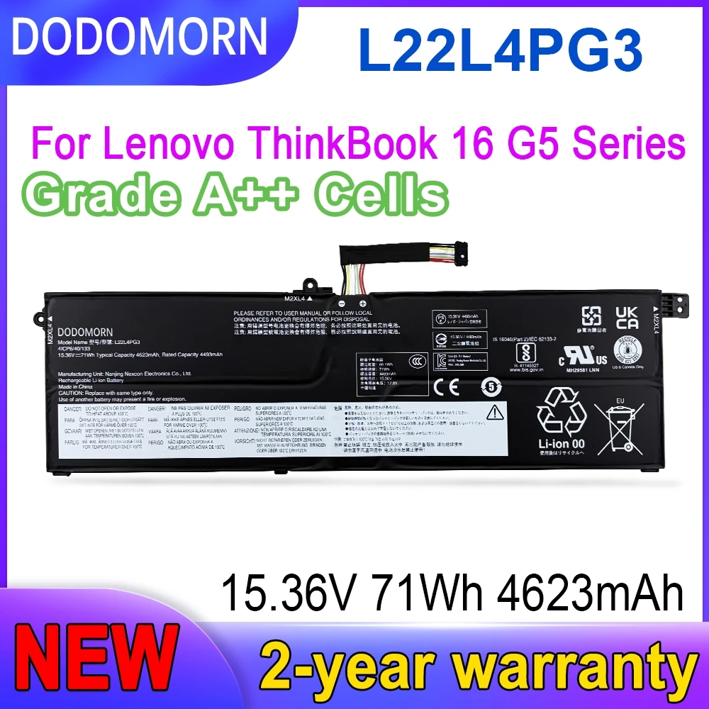 High quality L22L4PG3 Battery For Lenovo ThinkBook 16 G5+ 2023 Ryzen R7-7840H 2023 L22M4PG3 5B11K39344