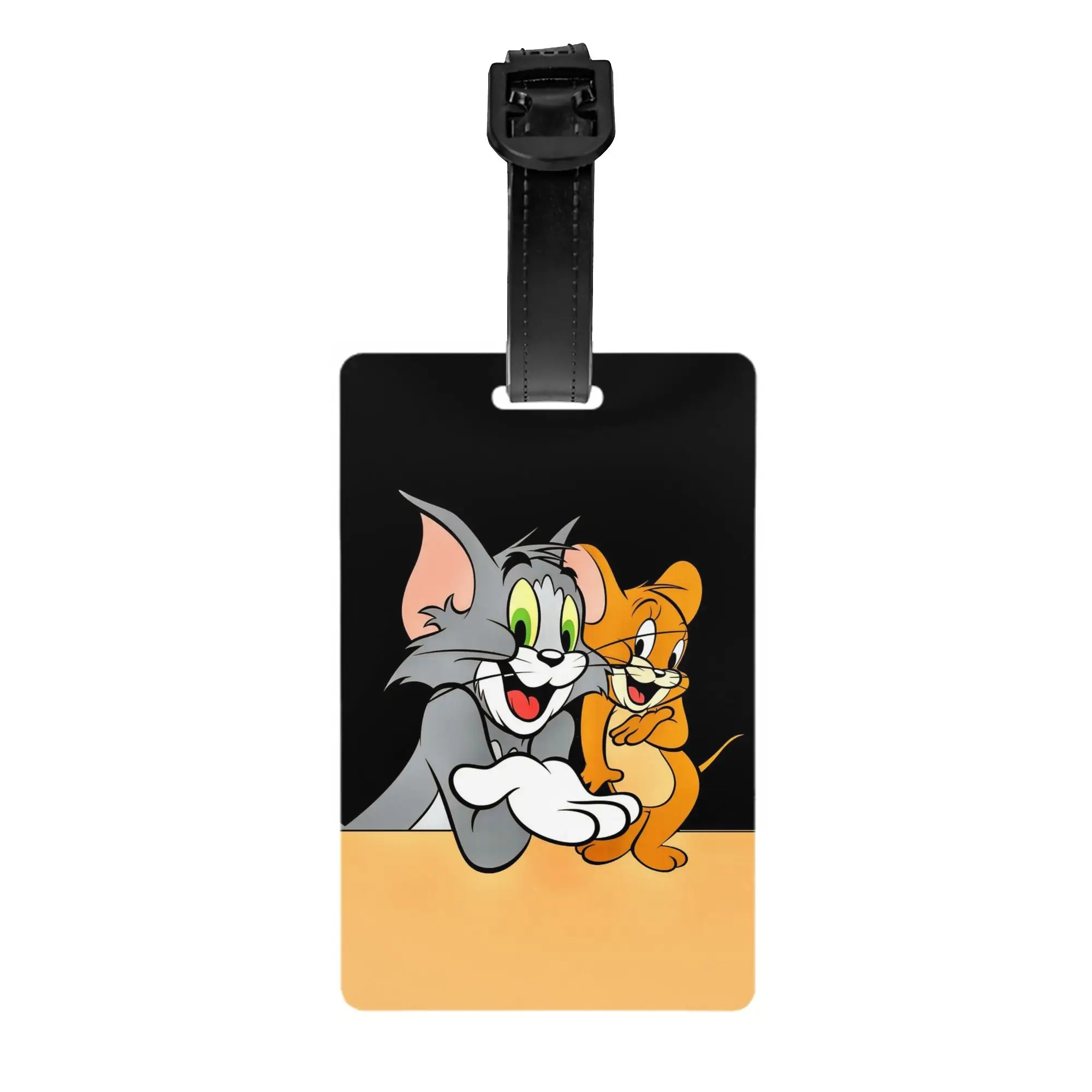 

Custom Cat And Mouse Luggage Tag for Suitcases Cute Baggage Tags Privacy Cover Name ID Card