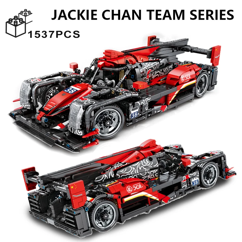 1537PCS Technical Jackie Chan DC Racing Formula Car Building Blocks Assemble Speed High-Tech Vehicle Bricks Toys For Adult