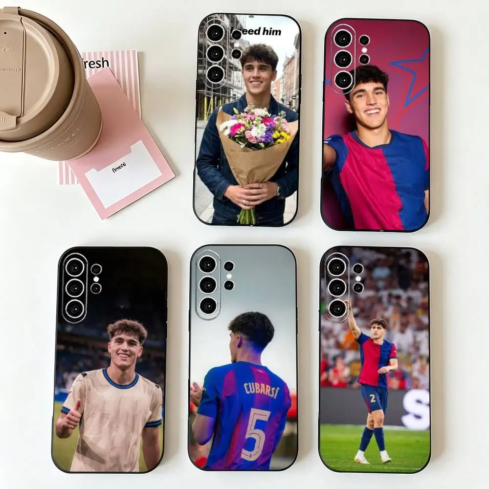 Football Superstar Pau Cubarsi-ii Phone Case For Samsung S25,S24,S21,S22,S23,S30,Ultra,S20,Plus,Fe,Lite,Note,10,Black Cover