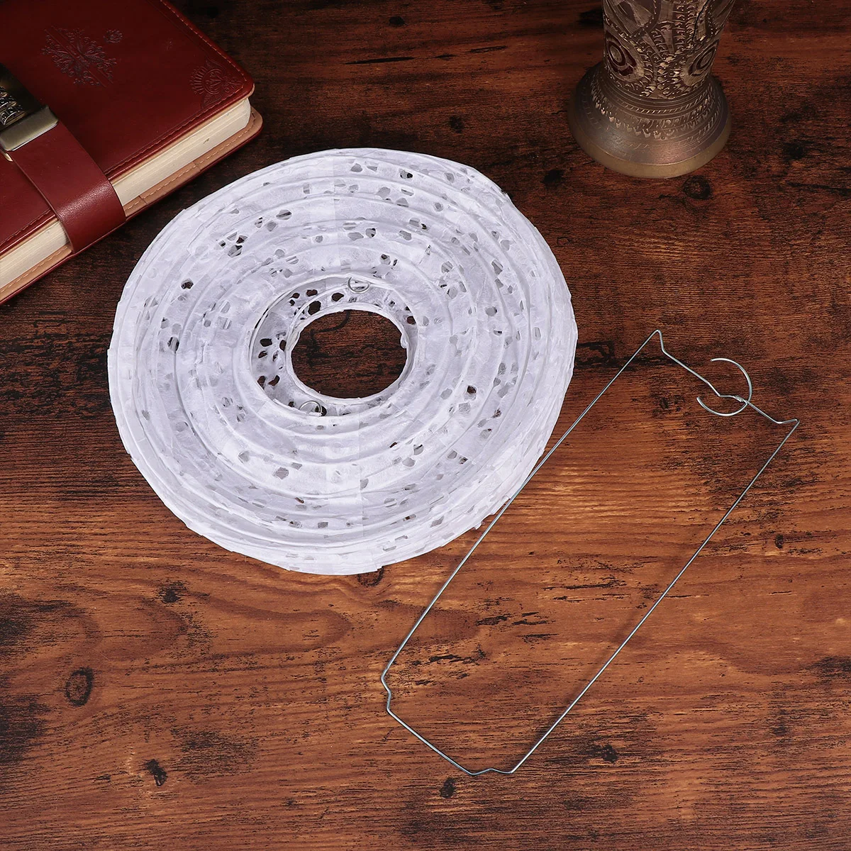 

6 Pcs Hanging Lanterns Handmade Festival Decorative Light Decoration Round Paper