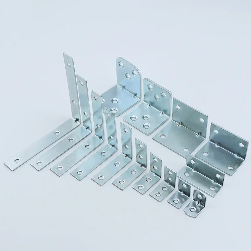 10 6Pcs Right Angle Bracket Corner Brace Stainless Steel Supporting L Shape Furniture Joint Shelf Support Furniture Hardware FU