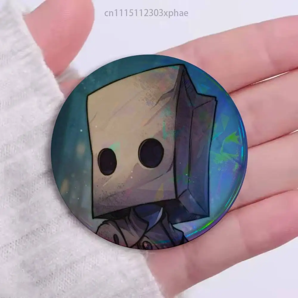 L-Little Nightmares Six Mono HD Print Badges Pretty Round Display Brooches IP merchandise 32mm 58mm 75mm 44mm 25mm