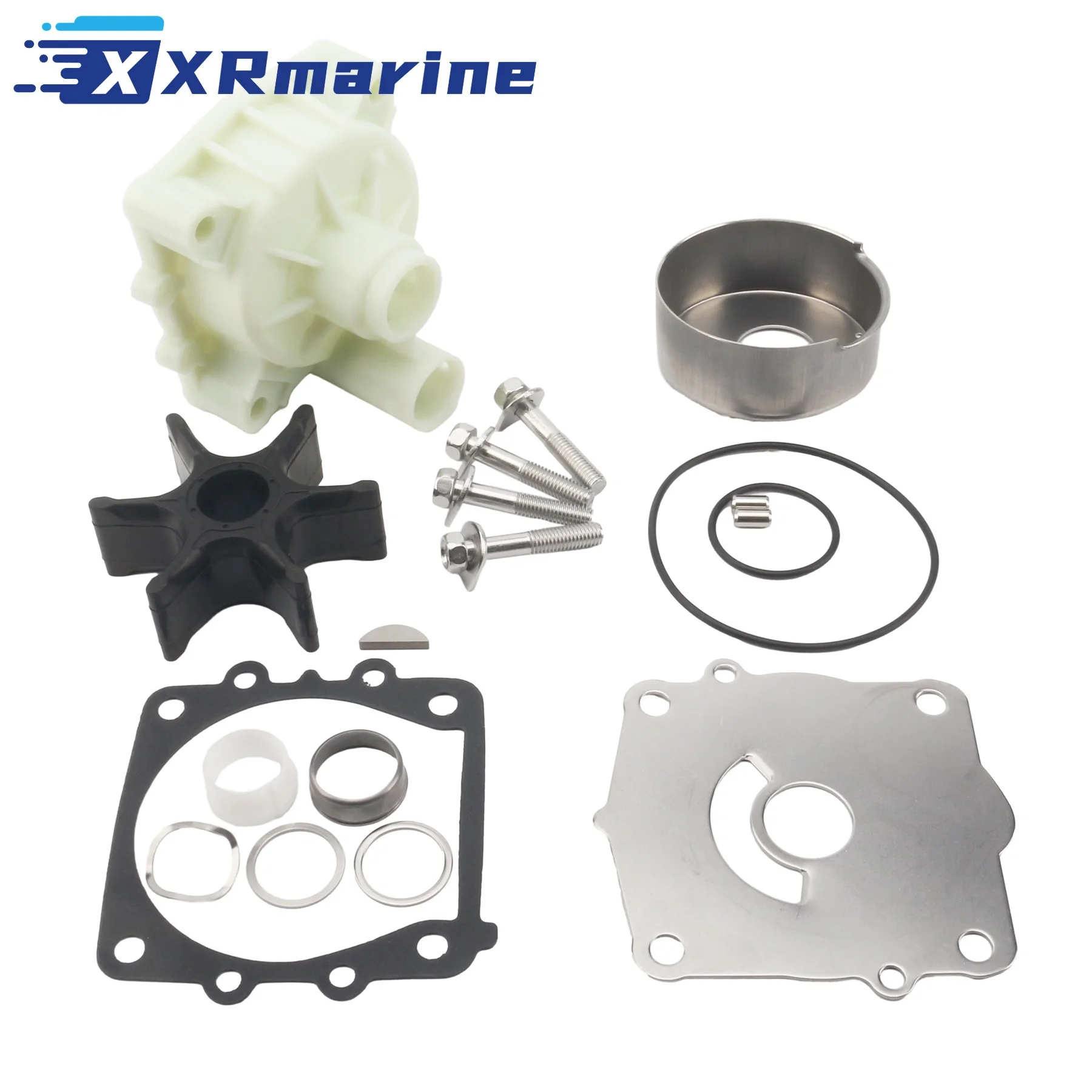 68V-W0078-00 Water Pump Impeller Repair Kit Fits Yamaha 75 90 115 HP Outboard Engines 8V-W0078-01/02 61A-45538 61A-45527