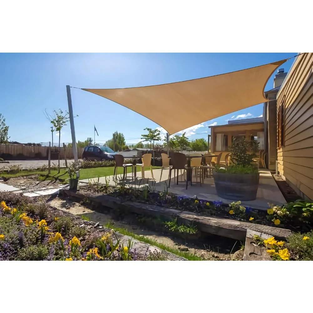 

Rectangle Sun Shade Sail Canopy, 18' x 20' Patio Shade Cloth Outdoor Cover - Sunshade Fabric Awning Shelter for Pergola Backyar