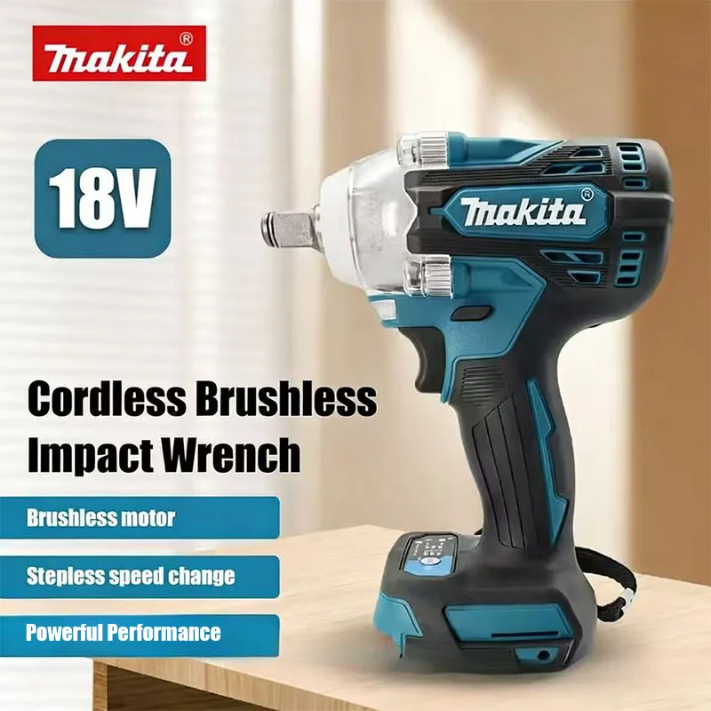 Makita DTW300 18V Brushless Cordless Wrench Power Tool Set 330Nm Torque Wind Cannon Auto Repair Lithium Large Torque Wrench