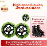 90mm (3.5") Replacement Wheels: High Elastic, Quiet, Wear-Resistant – For Skates, Luggage, Kids' Scooters 6