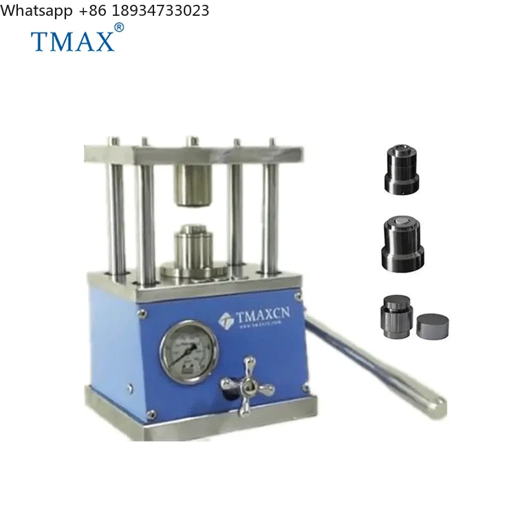 Coin Cell Manual Hydraulic Disassembly Die Crimper Press Sealing Crimping Machine for CR2032 2025 Button Cell Battery Sealer