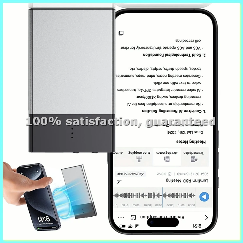 

AI Voice Recorder,64GB Digital Voice Recorder,App Control with Transcription,138 Languages,Professional Recording Device-ELEC