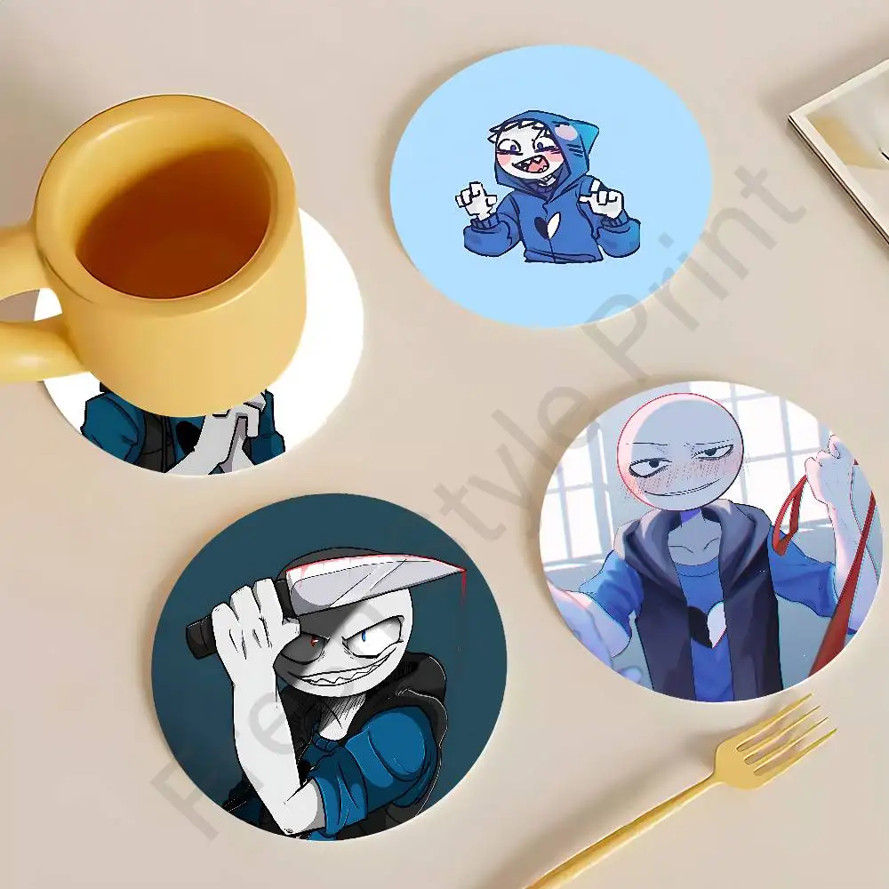 

Game Peter Y-Your B-Boyfriend Wooden Coasters 10cm Round Cosplay Fans Collect Friends Gifts