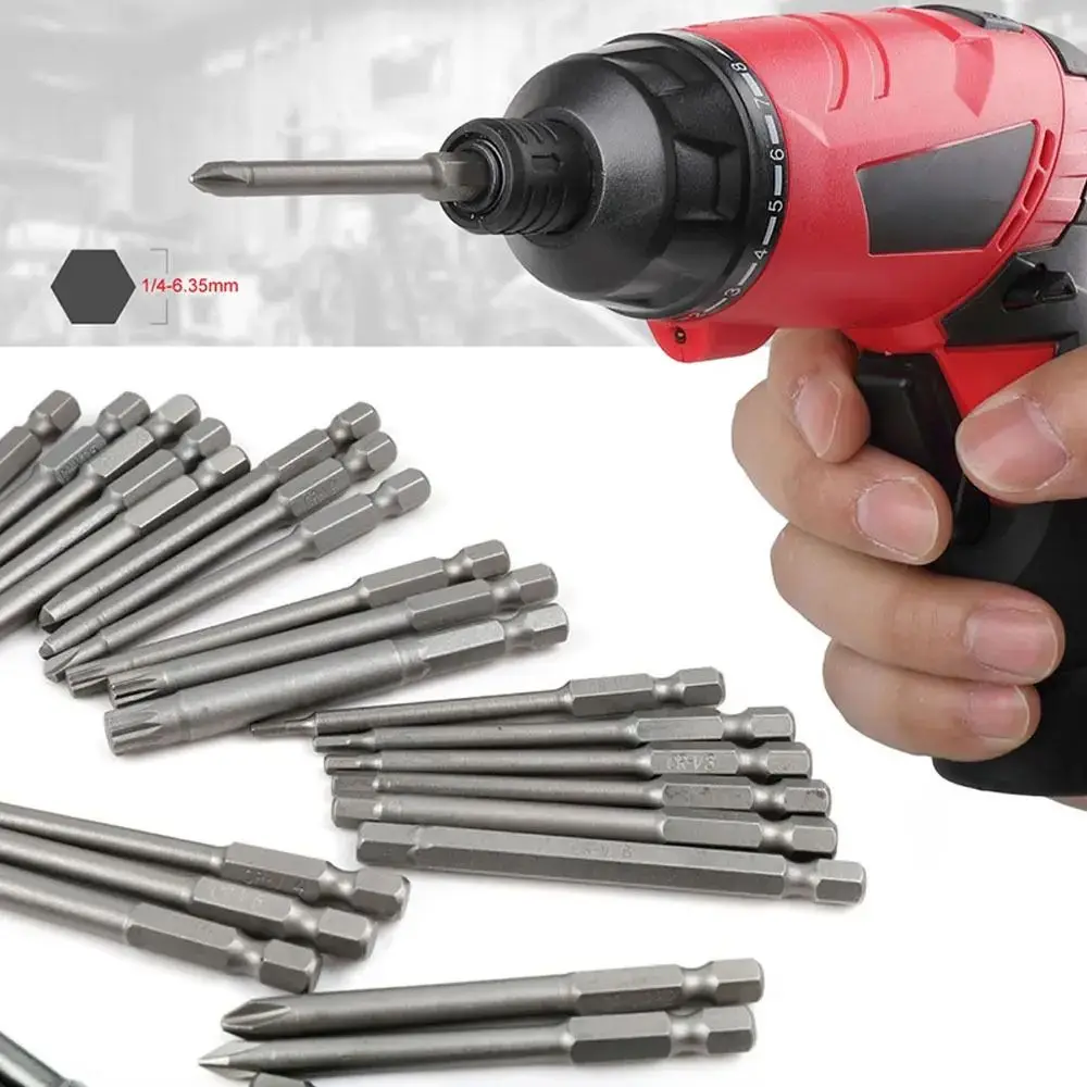 

50/36Pcs Extra Long Long Screwdriver Bit Set 75mm 1/4 Head Electric Screwdriver Set Magnetlc Multi-specification