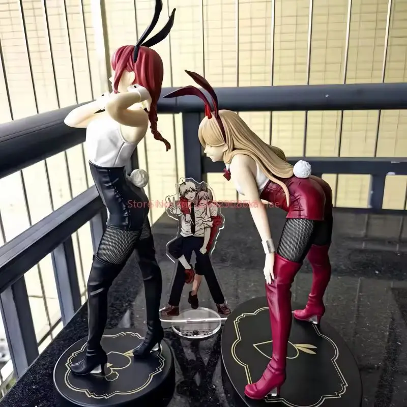 متوفر في المخزون الساخن الأصلي Furyu حقيقية بالمنشار رجل عمل أرقام ماكيما قوة الأرنب الفتيات أنيمي نموذج تحصيل الدمى اللعب هدية