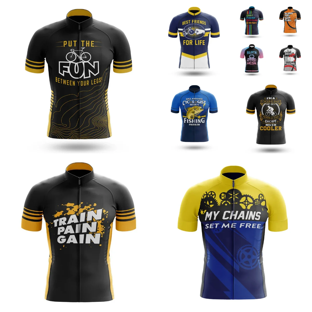 Fishing Problem Cycling Jersey Clothes Mtb Male Clothing Equipment Professional Shirt Shorts Men Jumper Summer Bike Jersey Bib