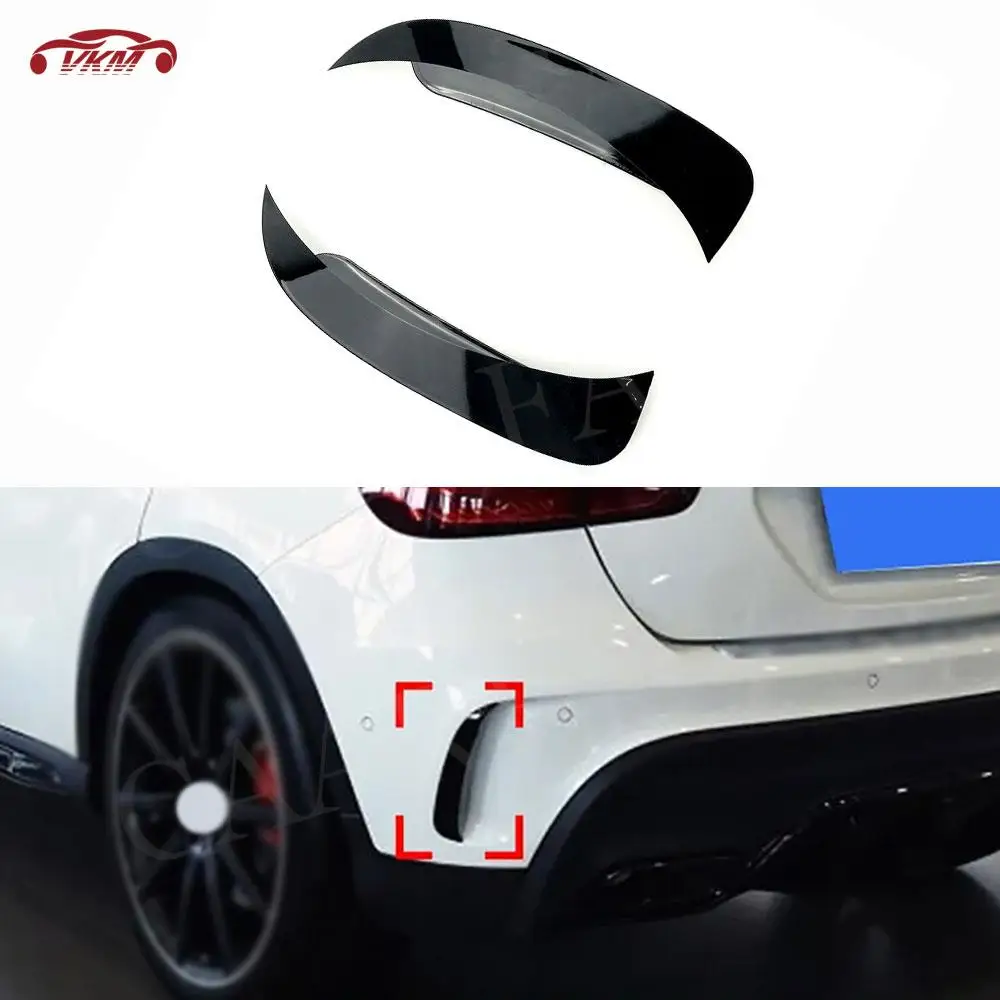 

For Mercedes Benz GLA Class GLA260 GLA45 AMG 2014-2017 Carbon Fiber Car Rear Bumper ABS Air Vent Outlet Canards Splitter Cover