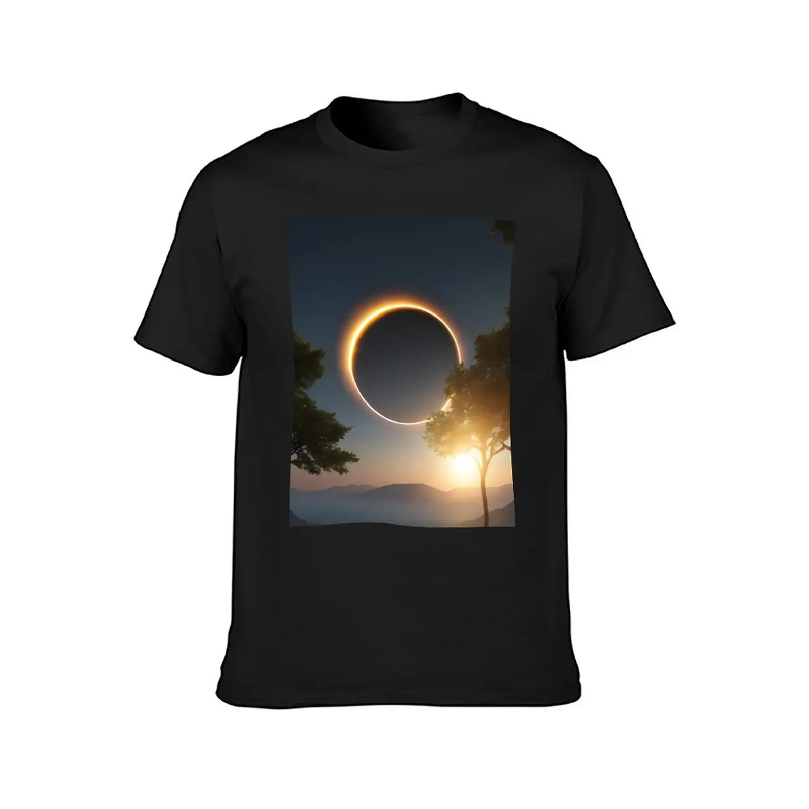 Eclipse in Digital Pop Art: Explosion of Celestiality in Vibrant Colors T-Shirt anime boys animal print sublime Men's t-shirt