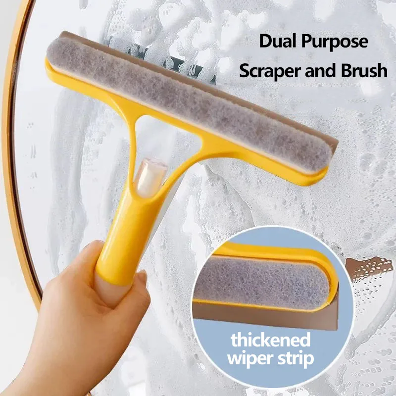 3-in-1-Rakel zum Reinigen von Fenstern, multifunktionaler Glasspiegelwischer mit Sprühflasche, Mikrofaser-Peeling, Werkzeuge für den Haushalt und Autoreiniger