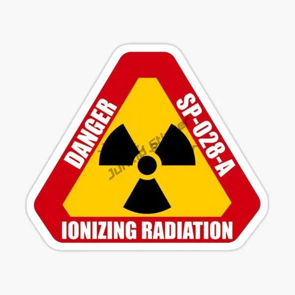 تحذير علامات الإشعاع ملصقات السيارات والشارات، ملصق فينيل مقاوم للماء ذاتي اللصق #2