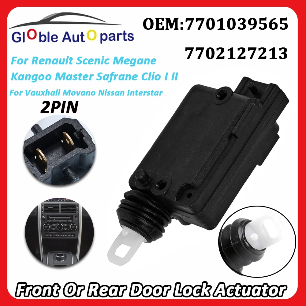 7702127213 7701029259 para Renault Scenic Megane Clio I II Safrane Vauxhall Movano Nissan Interstar actuador de cerradura de puerta delantera trasera