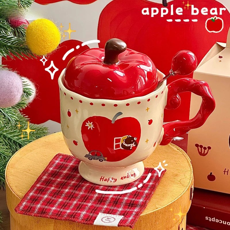 

Lids Handle Coffee Cups Reusable Office Cute Ceramic Coffee Cups Bubble Tea Girls Canecas De Porcelana House Accessories