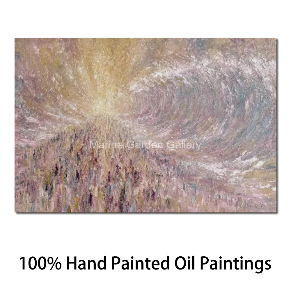 Large Textured Oil Painting Moses Crossing the Red Sea Hand Painted Jewish Canvas Art Judaica Biblical Exodus Living Room Decor
