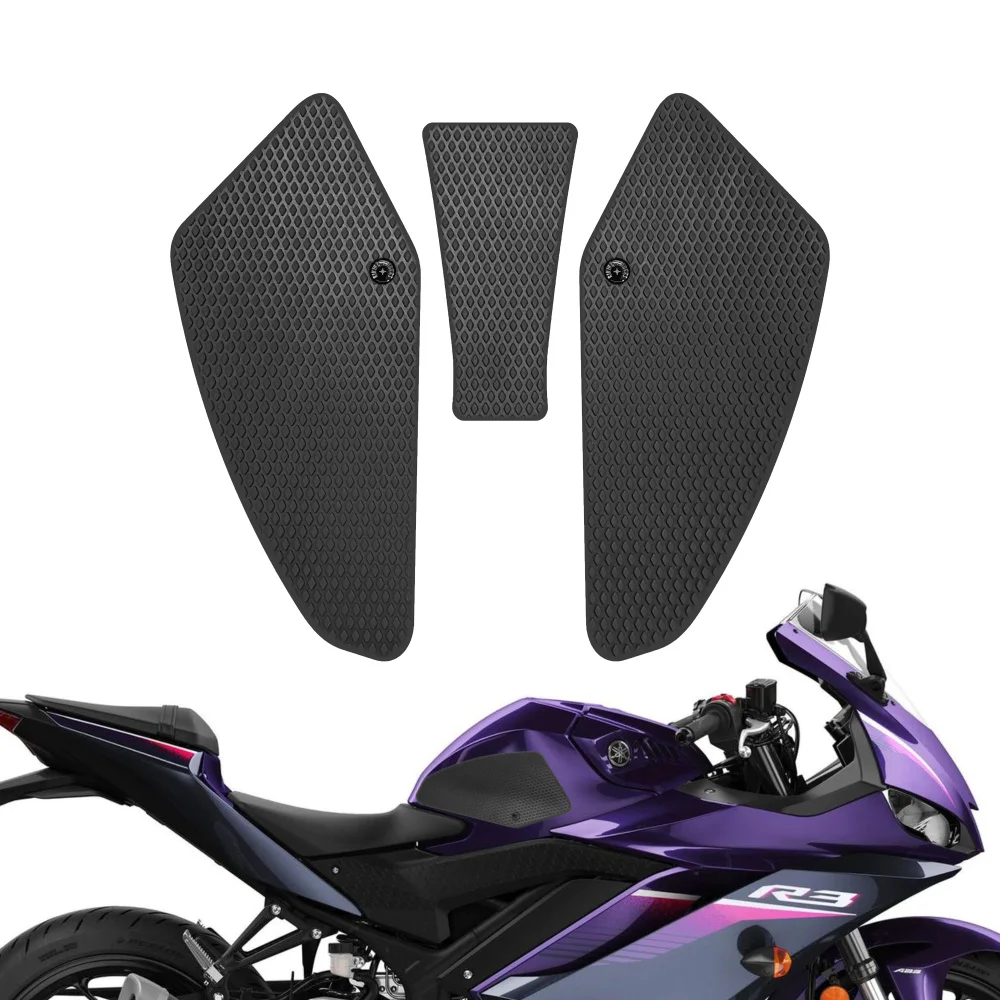 Almohadilla de tracción para tanque de motocicleta, pegatina antideslizante, Protector de agarre de rodilla de Gas para Yamaha Motorsports YZF R3 YZF-R3 2024