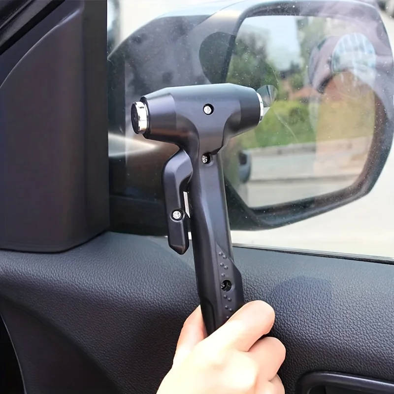 

Car Safety Hammer, Portable Multifunctional Vehicle Mounted Safety Hammer, Multifunction Survival Tool