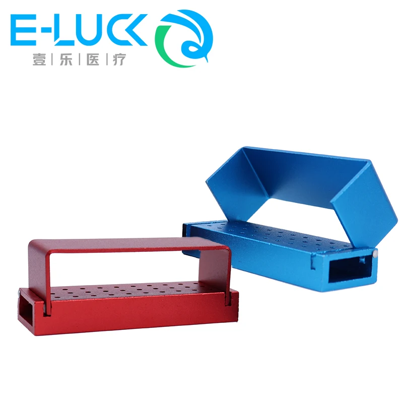 30 Holes Dental Burs Holder Aluminium Autoclave Disinfection Box for High Speed Handpiece Needles