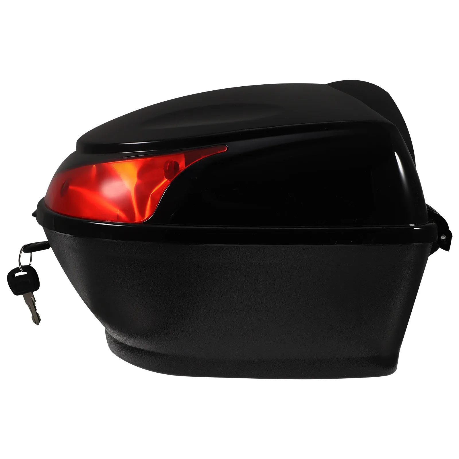 

Motorcycle Tail Trunk Luggage Box Storage Case Black Rear Travel Waterproof Anti Theft Easy Install Fits All Bikes Includes Rack