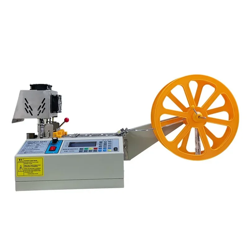Pneumatic Rotary Head Hot and Cold Computer Tape Cutting Machine, Ribbon Cutting Velcro Strip Cutting Machine