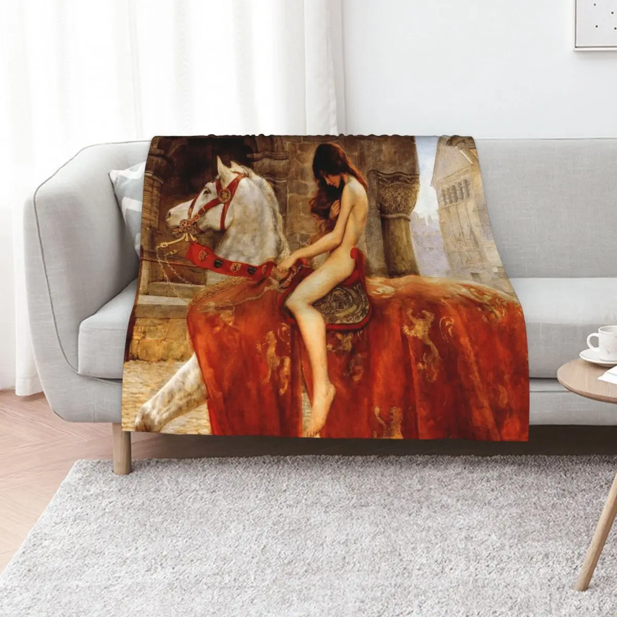 Manta Lady Godiva de John Collier, manta ligera y acogedora para viajes, camping, picnic