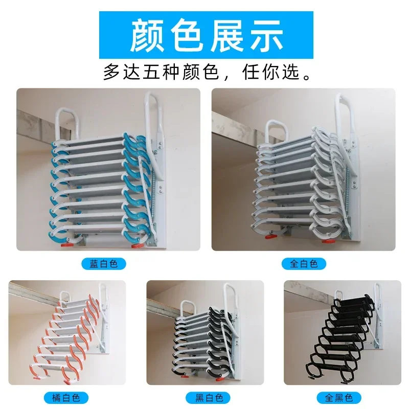 Customized: attic telescopic ladder, indoor and outdoor compartment ladder, wall-mounted staircase, electric, fully automatic