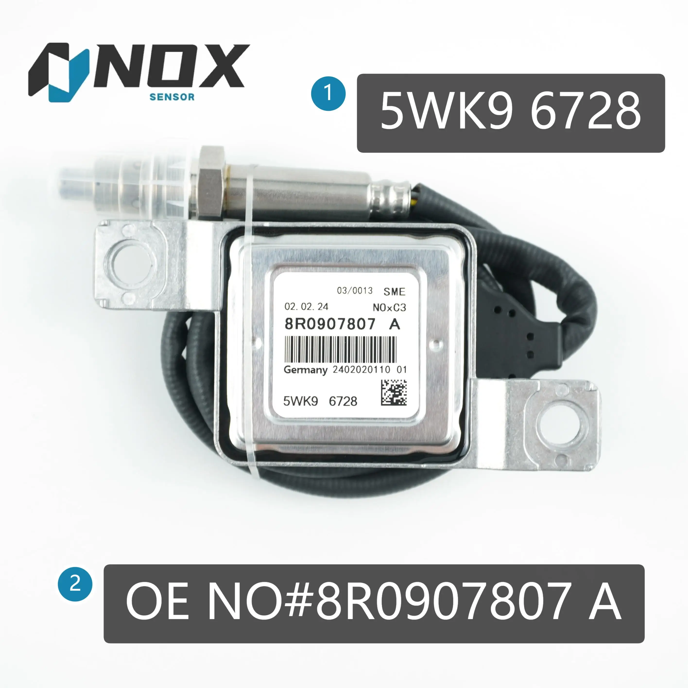 

New Manufactured Nox Sensor For Audi Q5 2.0 TDI VW Part No# 8R0907807A 5WK96728 5WK9 6728