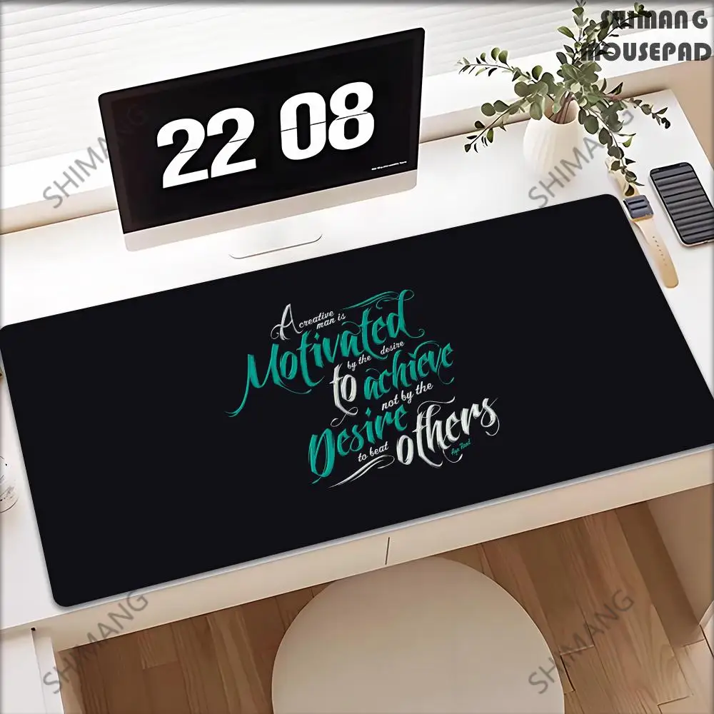 

Minimalist style Inspirational quotes Mouse Pad Large Office Game Table Mats XXL Rubber Non-Slip Keyboard Mausepad Computer Acce