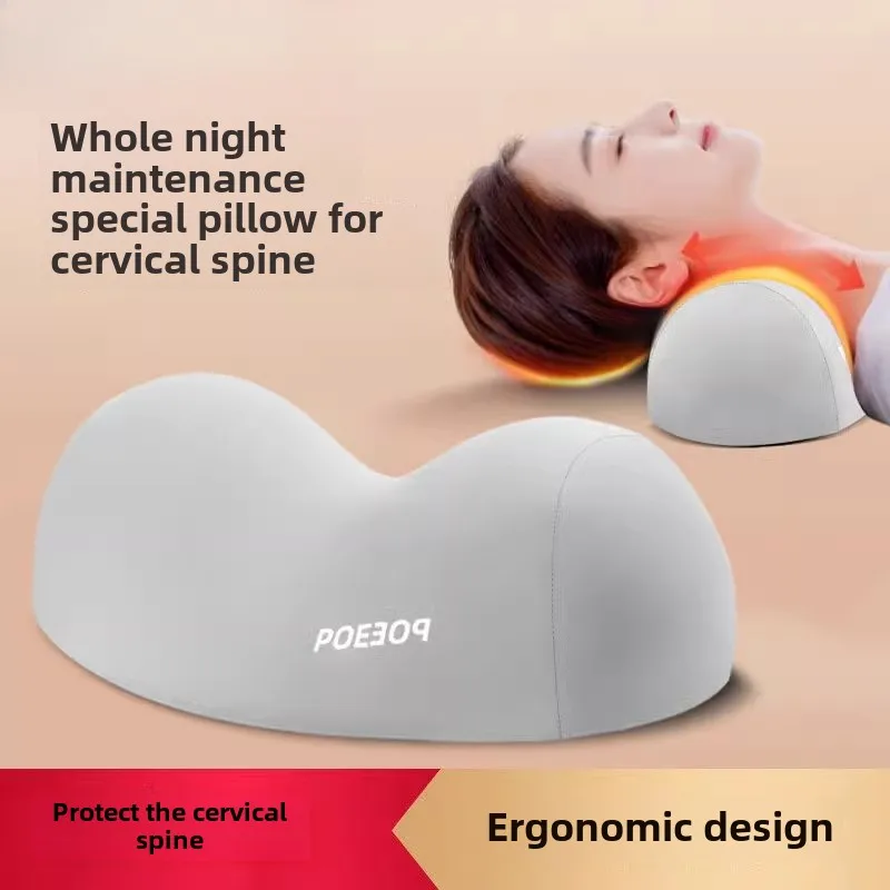 Soporte cervical Almohada de espuma viscoelástica Insertar tracción espinal Corrección de postura Ayuda para dormir de espalda