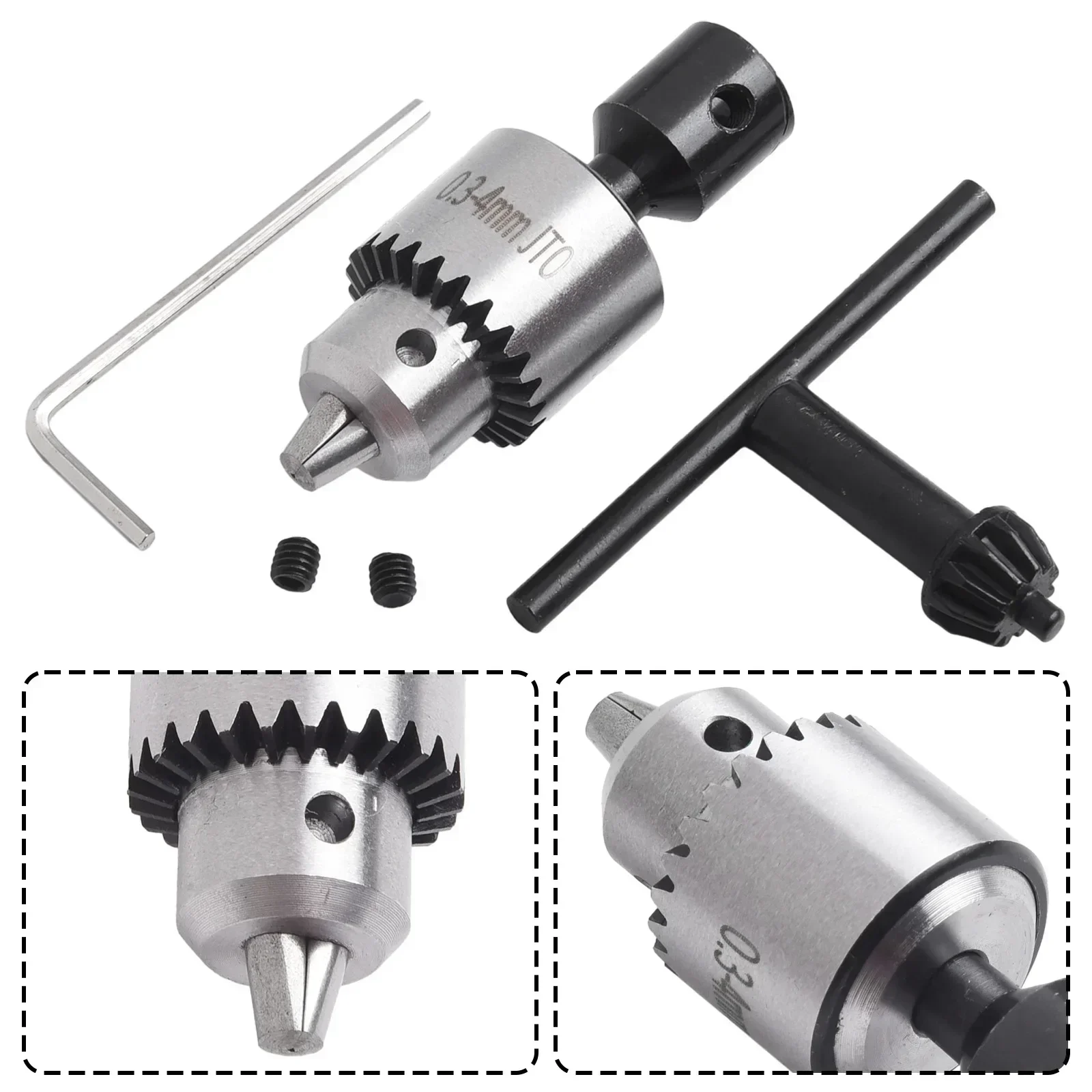 Home Tool Drill Chuck Spanner Tapered Hole Electric Motor Shaft High Precision Metal Strong Resistance Milling Machine