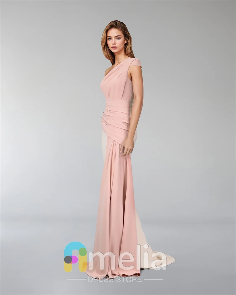 アメリア エレガント パーティードレス 女性用 クレープ イブニングドレス プロムドレス 特別な機会用 フォーマルガウン ドバイ2024向け