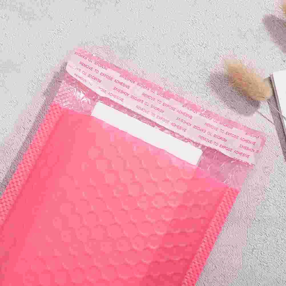 

100 Pcs Sealed Bag Tear Proof Package Pink Shipping Bubble Mailers Lined Poly Padded Supplies for Small Business Clothing