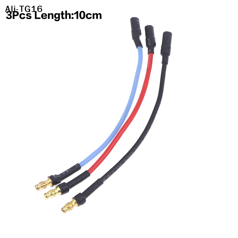 

【TG16】3Pcs 2026 RC Motor/ESC Extension Cable 1025CM W/16AWG Silicone Cable 3.5mm Banana Head RC Drone Car Toy Diy Accessories