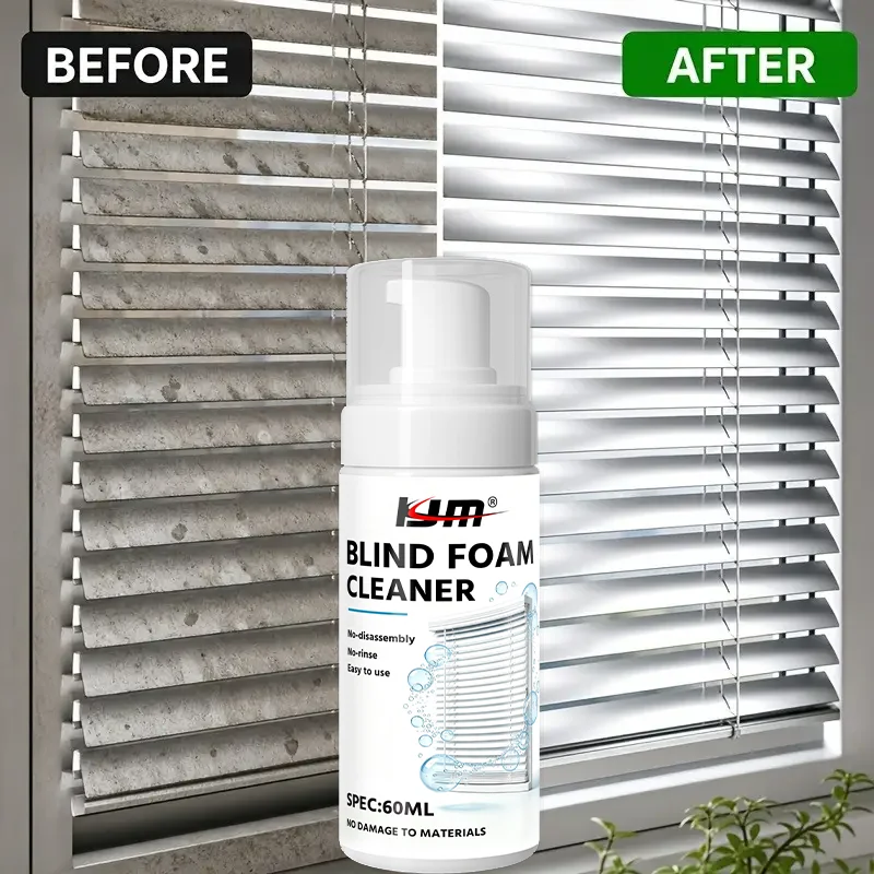 KJM Blind Foam Cleaner Spray No‑Wash Dust Stain Remover for Horizontal Vertical Window Blinds Shutter Household Cleaning Foam