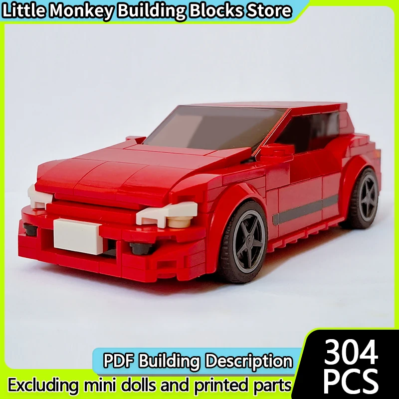 City Car Model MOC Building Bricks EG6 High-Performance Hatchback Modular Technology Children Holiday Gifts Assemble Toys Suit