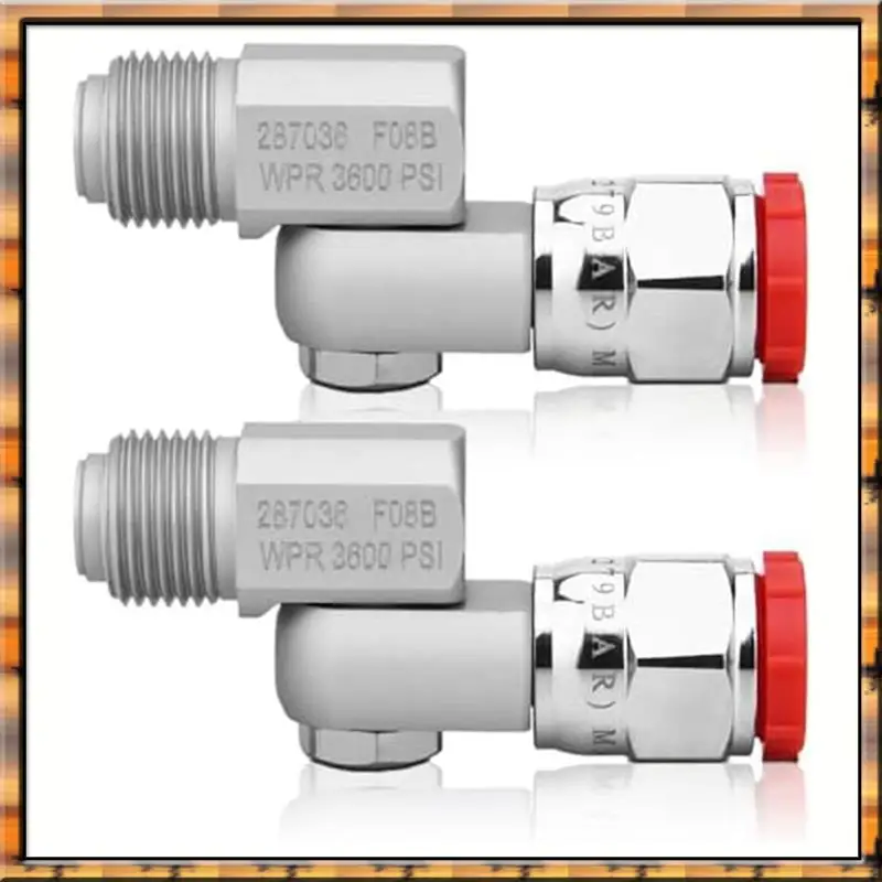 A78K New Airless Paint Spray Gunswivel Joint Compatible With 235486 7/8 Inch 300° Rotation Silver Metal 2 PCS