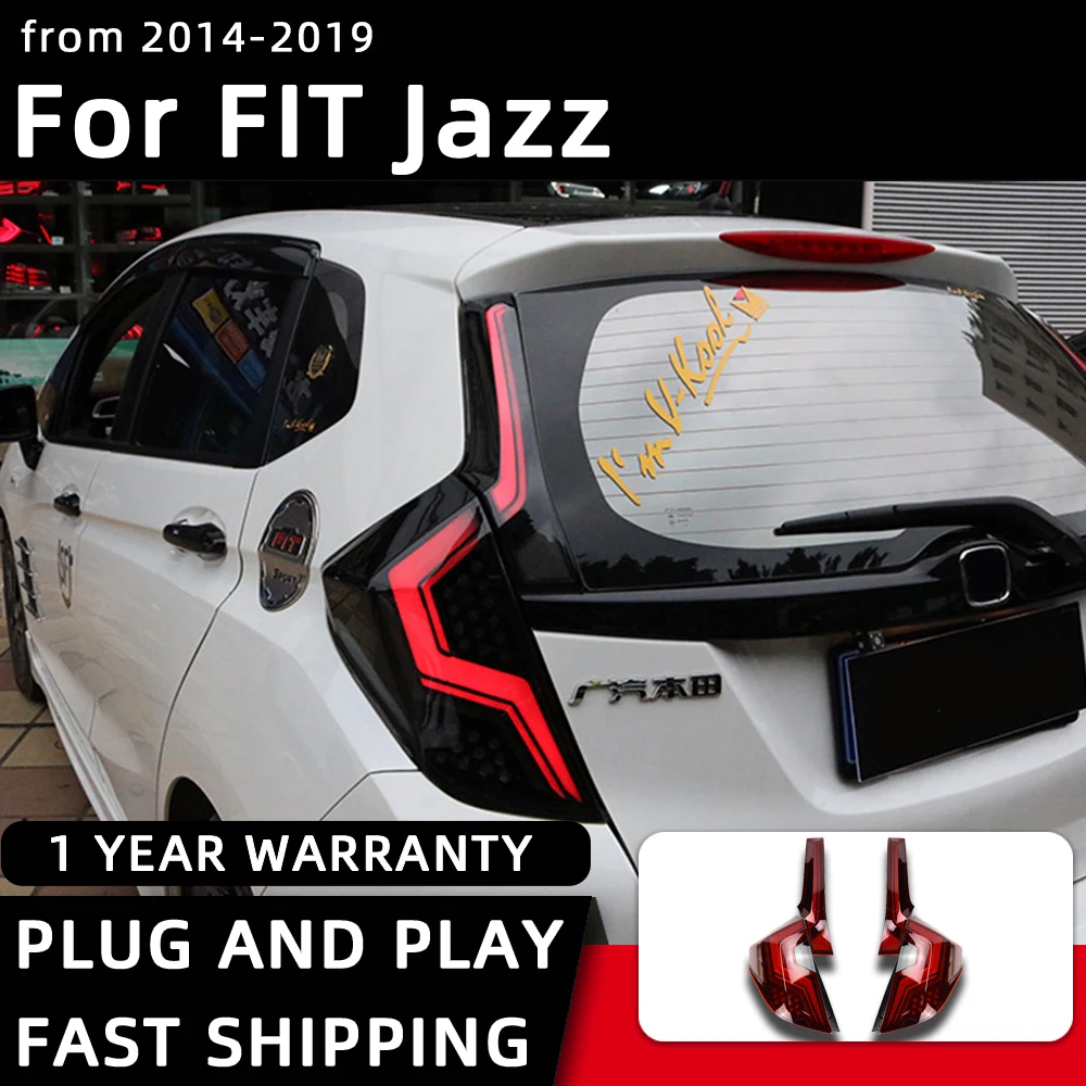 

Taillight For Honda FIT Jazz GK5 LED Taillights 2014-2019 Tail Lamp Car Styling DRL Signal Projector Lens Auto Accessories Rear