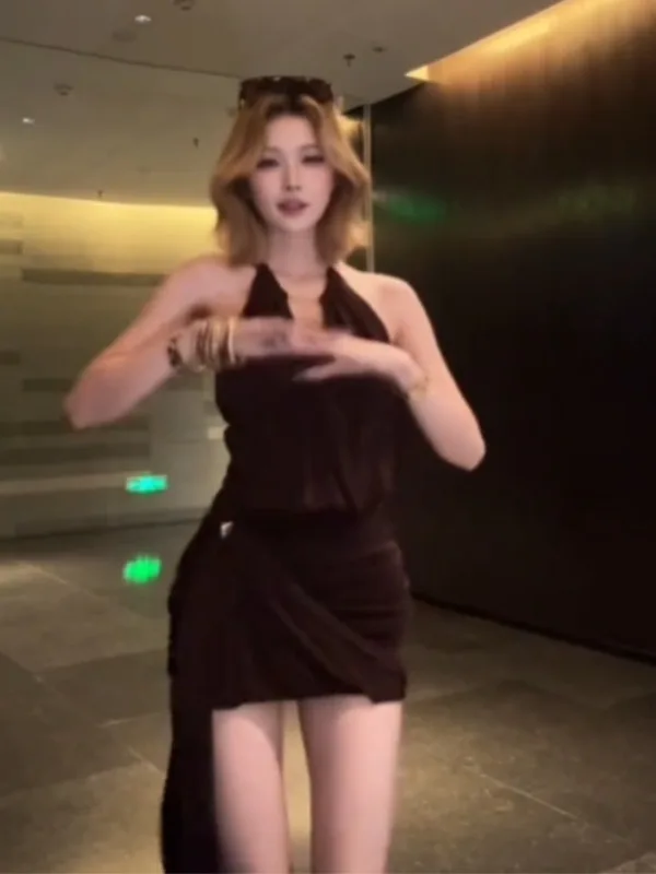 Sexy soeur Sle hors oulder sangle Dr rétro Faion taille cintrée moulante ort jupe saison d'été vêtements pour femmes