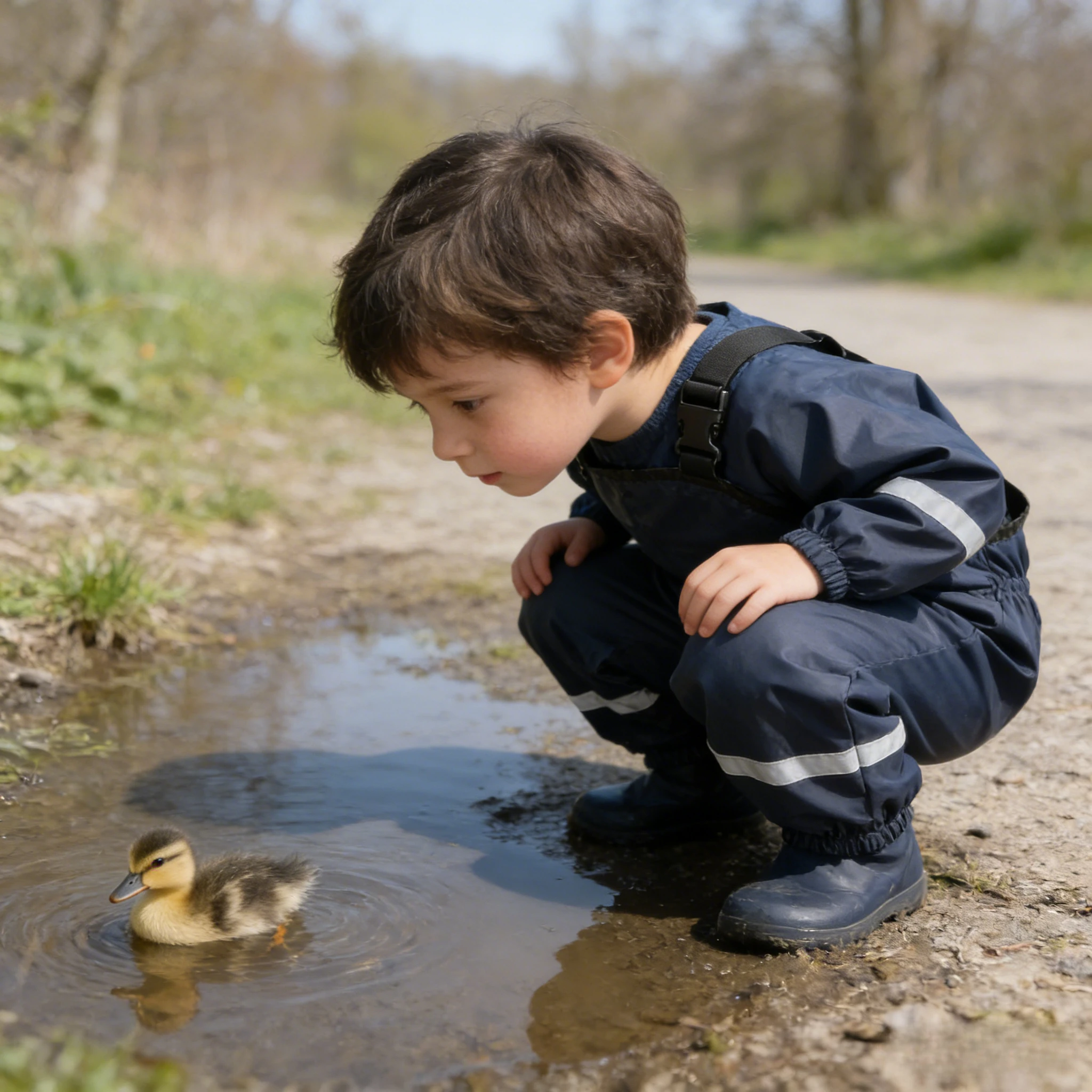 

Kids PU Suspender Rain Pants Waterproof Breathable Spring Rain Gear For Kindergarten Toddlers Outdoor