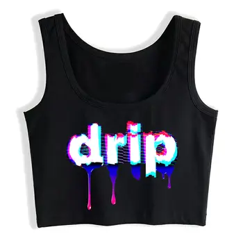 霓虹滴落設計棉質性感修身露臍上衣,展現辣妻幽默趣味調情風格,性感撩人,性感吊帶背心。 8 最佳銷售 霓虹上衣 - №7